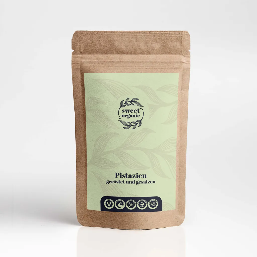 Sweet Organic Pistazien, Geröstet Und Gesalzen 500g | Ungeschält | Zip-Beutel 1 Sweet Organic Pistazien, Geröstet Und Gesalzen 500g | Ungeschält | Zip-Beutel
