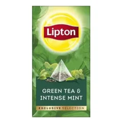Lipton - Exclusive Selection Grüner Tee & Intensive Minze - 25 Pyramidenbeutel