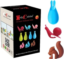 HelpAccess Helpcuisine® 22 Stück Teebeutelhalter Silikon Glasmarkierer, Drink Wings Glasmarkierung Für Anlässe Partys Und Feiern