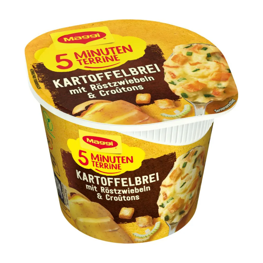 Maggi 5 Minuten Terrine Kartoffelbrei Mit Röstzwiebeln Croutons 59g 1 Maggi 5 Minuten Terrine Kartoffelbrei Mit Röstzwiebeln Croutons 59g