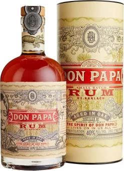 Don Papa 7 YO Small Batch 0,7L (40% Vol.) Mit Geschenkverpackung