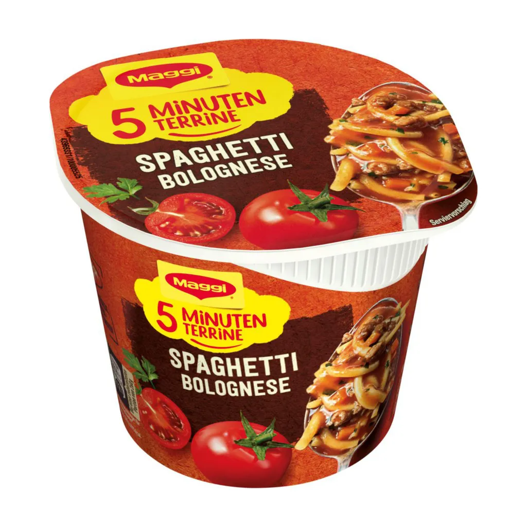 Maggi 5 Minuten Terrine Spaghetti Bolognese Fertigpackung 62g 1 Maggi 5 Minuten Terrine Spaghetti Bolognese Fertigpackung 62g