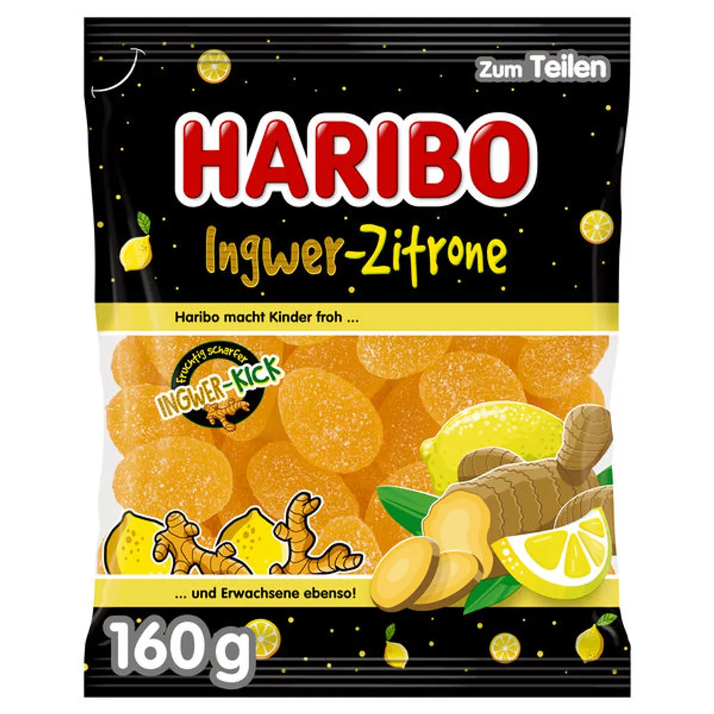Haribo Ingwer Zitrone Scharfes Fruchtgummi Mit Geschmack 160g 3 Haribo Ingwer Zitrone Scharfes Fruchtgummi Mit Geschmack 160g – Bild 3