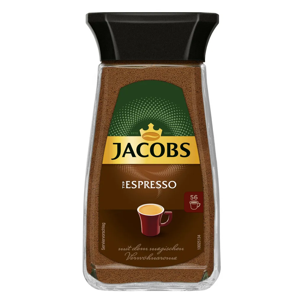 Jacobs Espresso, Löslicher Kaffee, Instantkaffee, Instant Kaffee, Löskaffee, Glas, 100 G 1 Jacobs Espresso, Löslicher Kaffee, Instantkaffee, Instant Kaffee, Löskaffee, Glas, 100 G