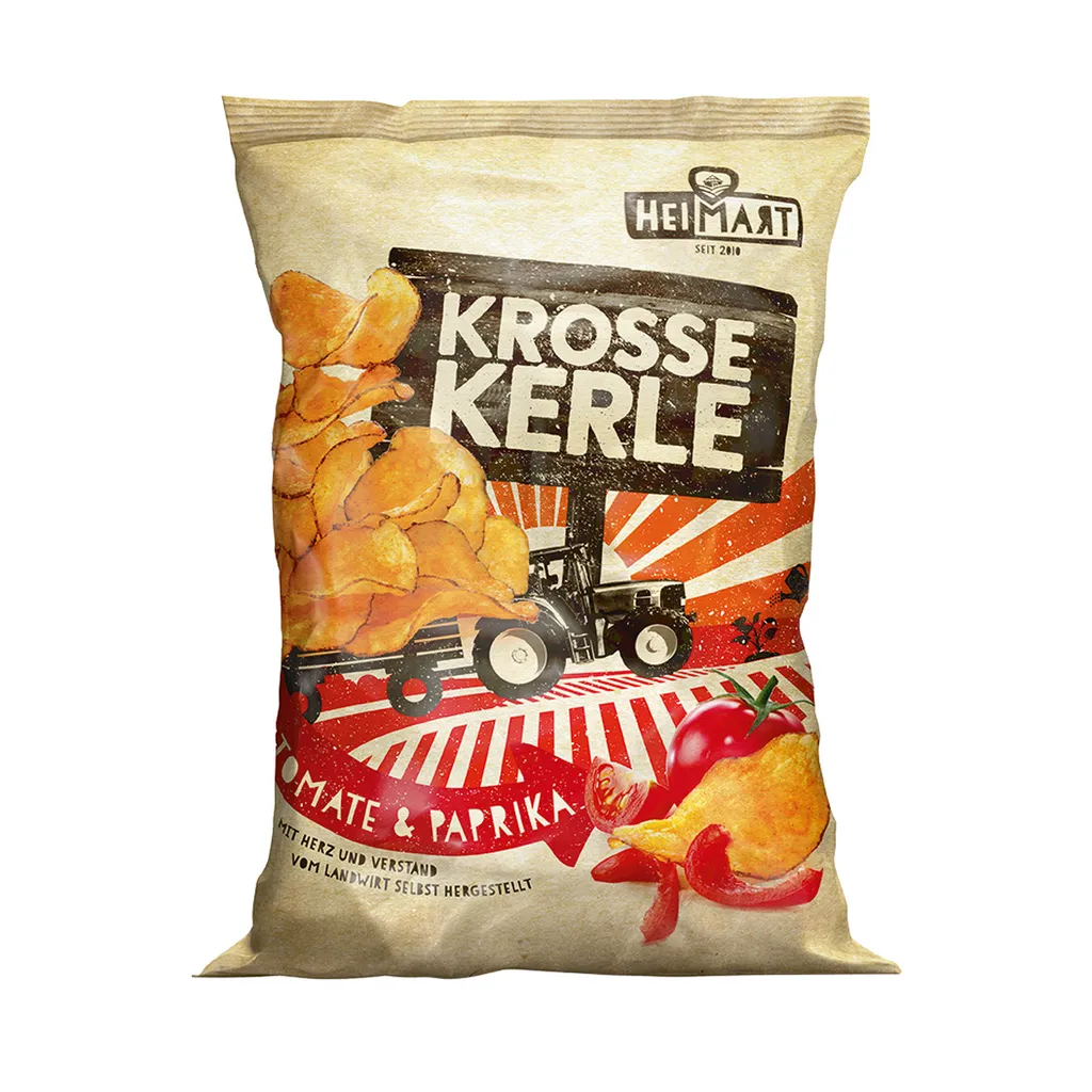 HeiMart & Friends GmbH HeiMart Krosse Kerle Tomate Und Paprika Chips Geröstet 115g 10er Pack 3 HeiMart & Friends GmbH HeiMart Krosse Kerle Tomate Und Paprika Chips Geröstet 115g 10er Pack – Bild 3