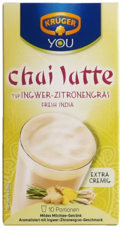 Krüger Family Krüger You Chai Latte Typ Ingwer-Zitronengras Fresh India Extra Cremig | 10 Portionen -Essen Verkäufe c7549ec99388ae51b3d83af56d6ca49c
