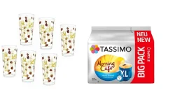 James Premium® Tassimo Morning Café Xl Mild & Smooth Im 21er Big Pack 163.8 G Plus 6 Gläser 350ml
