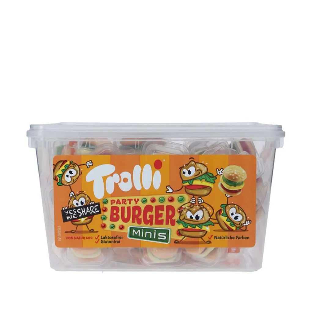 Trolli Party Burger Minis Aus Schaumzucker Und Fruchtgummi 600g 5 Trolli Party Burger Minis Aus Schaumzucker Und Fruchtgummi 600g – Bild 5