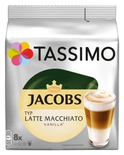 Tassimo Kapseln Jacobs Typ Latte Macchiato Vanilla | 8 Kaffeekapseln