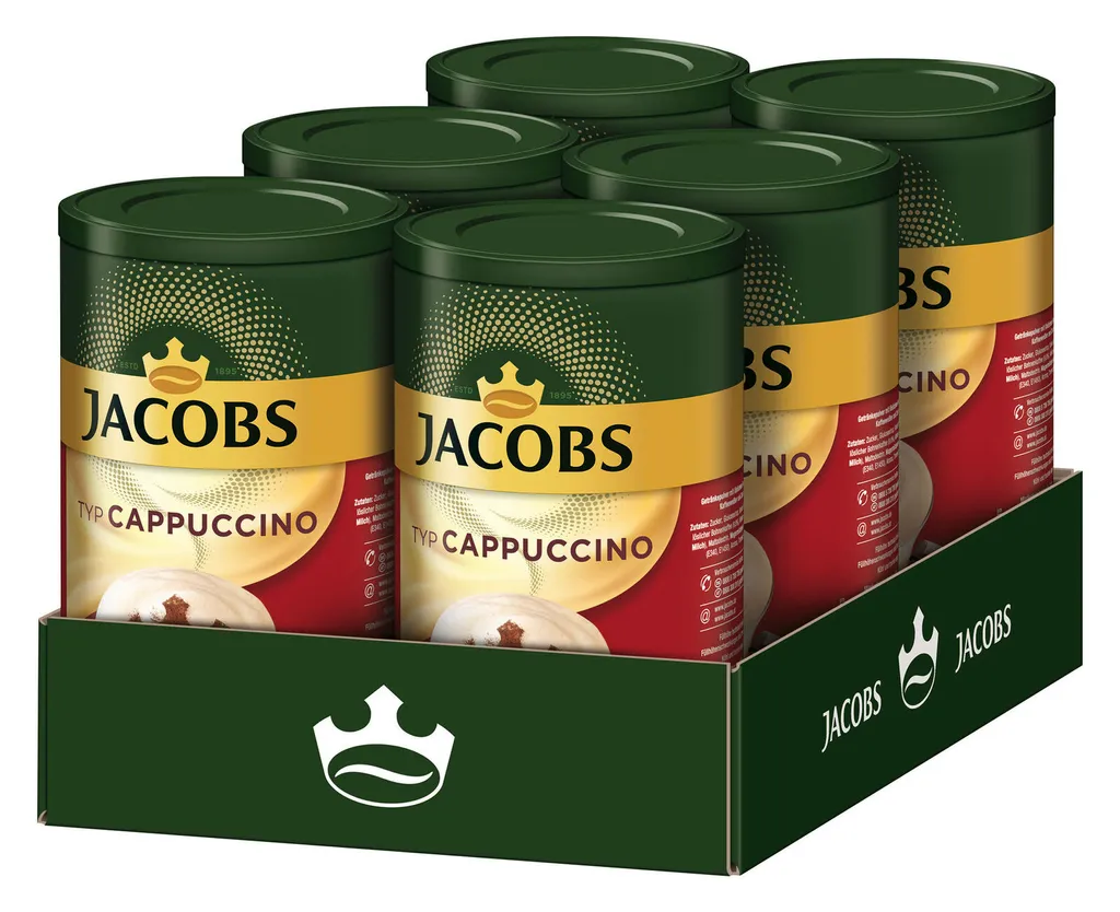 JACOBS Typ Cappuccino 6 X 400 G Dosen Feine Cremigkeit - Viel Schaum 2 JACOBS Typ Cappuccino 6 X 400 G Dosen Feine Cremigkeit - Viel Schaum – Bild 2