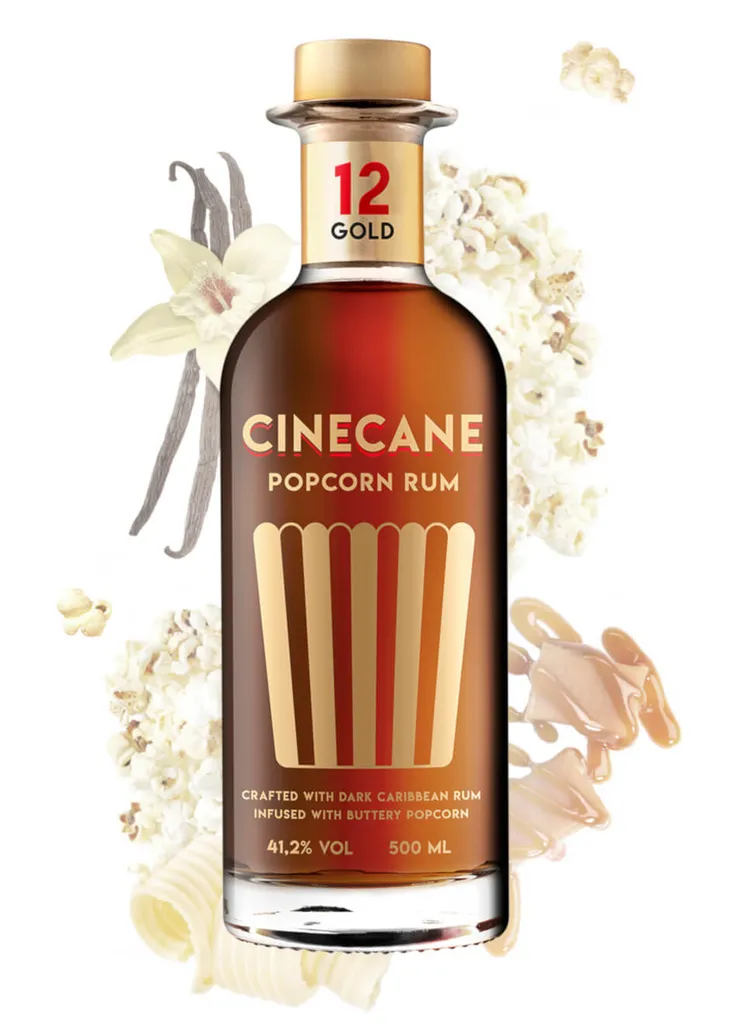 Cinecane Popcorn Rum Gold 0,5 L 6 Cinecane Popcorn Rum Gold 0,5 L – Bild 6