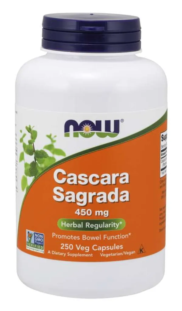 NOW Foods Cascara Sagrada, 450mg - 250 Vcaps 6 NOW Foods Cascara Sagrada, 450mg - 250 Vcaps – Bild 6