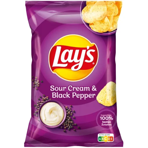 PEPSICO Lays Sour Cream & Black Pepper 150g -Essen Verkäufe d1e8b0eb8001dc78530917b4111eab0f