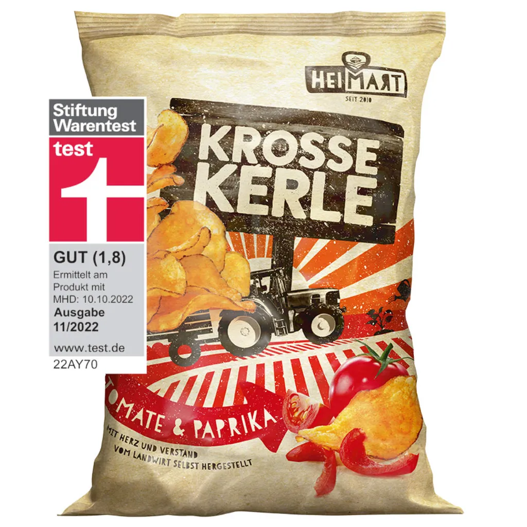 HeiMart & Friends GmbH HeiMart Krosse Kerle Tomate Und Paprika Chips Geröstet 115g 10er Pack 1 HeiMart & Friends GmbH HeiMart Krosse Kerle Tomate Und Paprika Chips Geröstet 115g 10er Pack