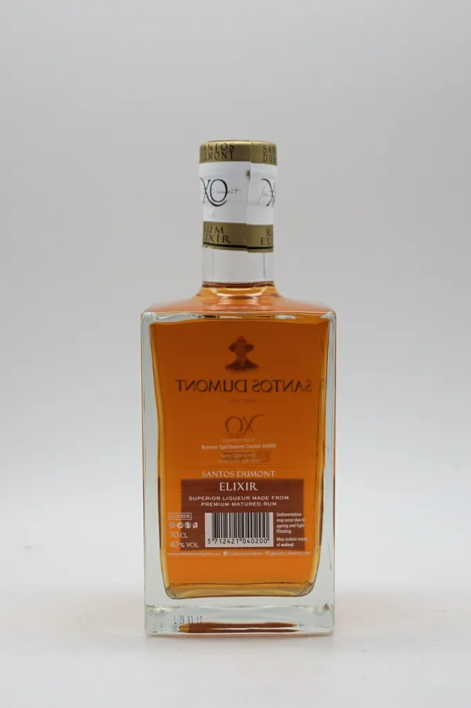 Santos Dumont XO Elixir 40% 0,7 Ltr. 5 Santos Dumont XO Elixir 40% 0,7 Ltr. – Bild 5