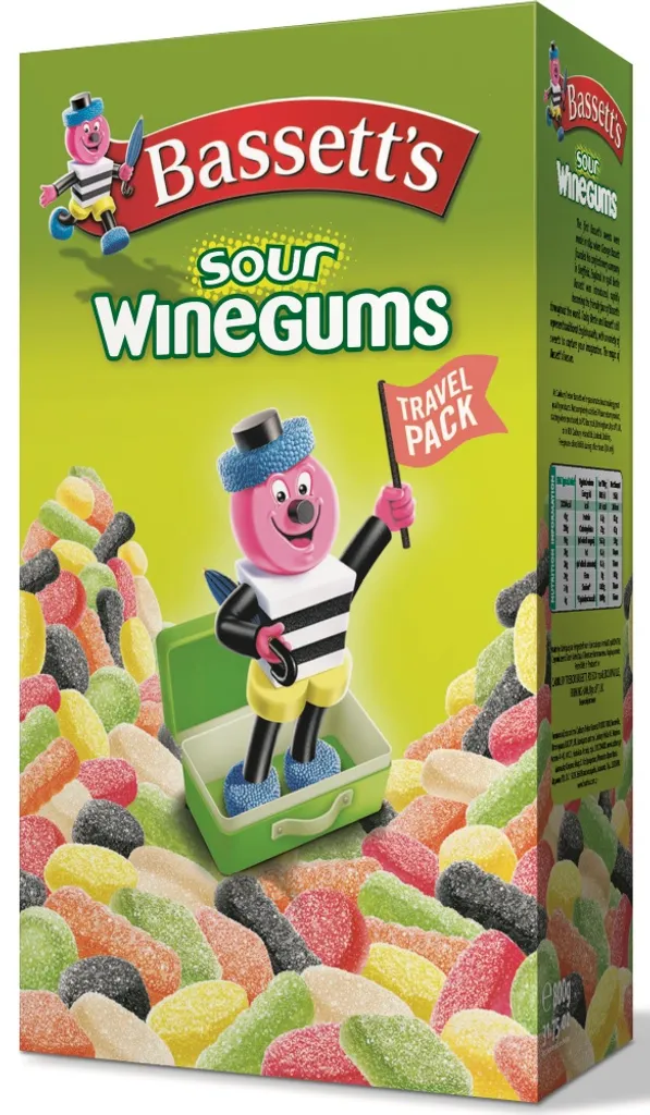 Mondelez Bassett Sour Winegums 800g Box 1 Mondelez Bassett Sour Winegums 800g Box