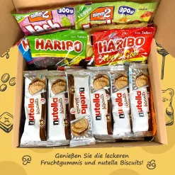 Genussleben Box Mit 1 Kg Lachgummi,1 Kg Haribo & 10x Leckeren Nutella Biscuits 9 Genussleben Box Mit 1 Kg Lachgummi,1 Kg Haribo & 10x Leckeren Nutella Biscuits -Essen Verkäufe e003272cf286740c81f238151bc8f9fe