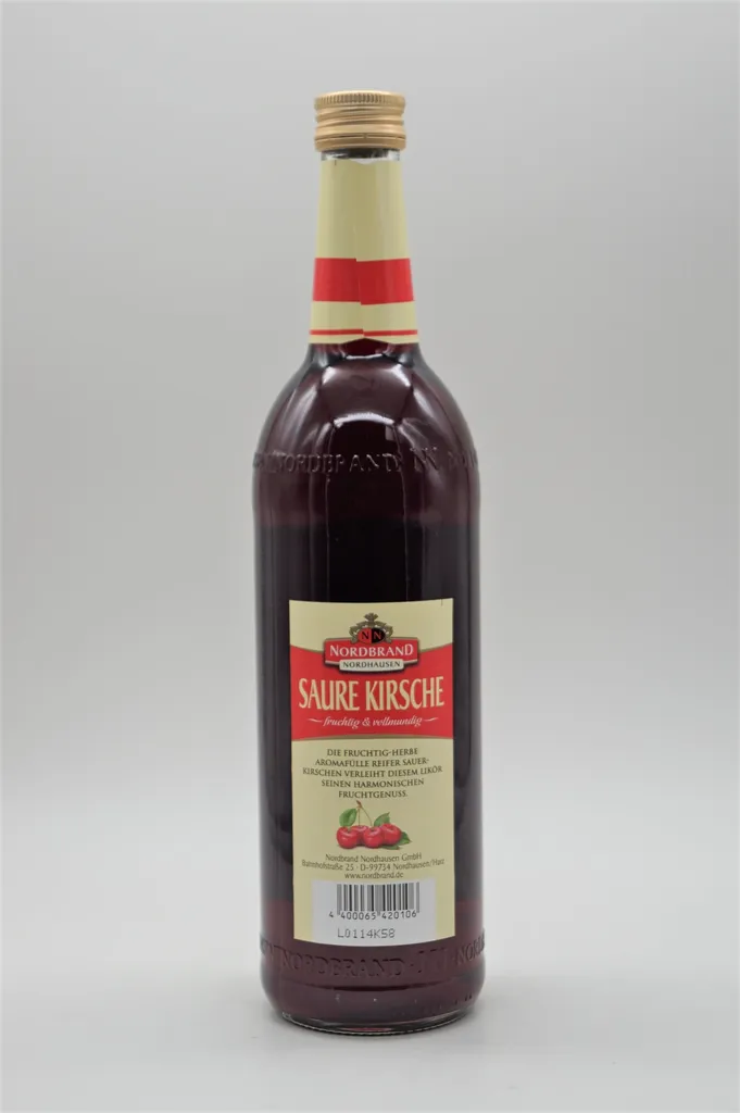 Echter Nordhäuser Nordbrand Saure Kirsche 0,7l, Alc. 16 Vol.-%, Likör 2 Echter Nordhäuser Nordbrand Saure Kirsche 0,7l, Alc. 16 Vol.-%, Likör – Bild 2