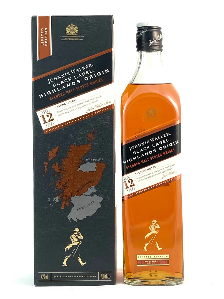 Johnnie Walker Black Label 12 Jahre Highlands Origin Blended Malt Scotch Whisky, 0,7l, Alc. 42 Vol.-% 1 Johnnie Walker Black Label 12 Jahre Highlands Origin Blended Malt Scotch Whisky, 0,7l, Alc. 42 Vol.-%