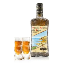 Distilleria F.lli Caffo S.r.l. Vecchio Amaro Del Capo | Kräuterlikör Aus Kalabrien | Geschenk-Set Mit 1 Flasche 0,7l. Und 2 Ice-Shot-Gläsern -Essen Verkäufe e817cd3ae969a13b56a81c479968711c