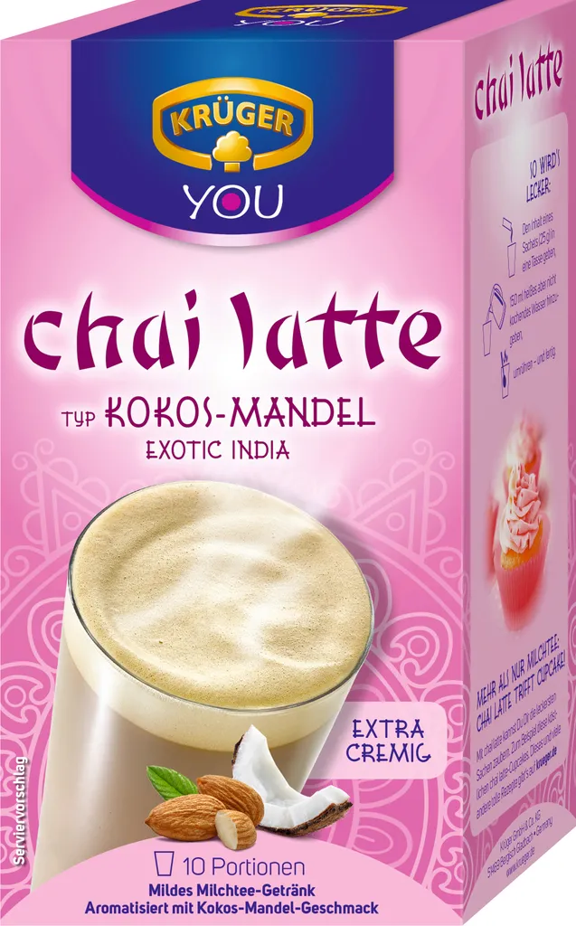 Krüger Family Krüger You Chai Latte Typ Kokos-Mandel Exotic India Extra Cremig | 10 Portionen 1 Krüger Family Krüger You Chai Latte Typ Kokos-Mandel Exotic India Extra Cremig | 10 Portionen