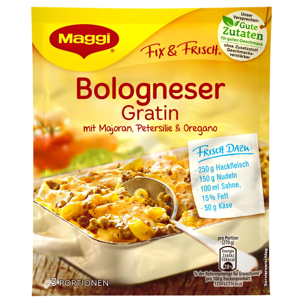 Maggi Fix Für Bologneser Gratin Fein Würzig Für Leckere Aufläufe 35g 3 Maggi Fix Für Bologneser Gratin Fein Würzig Für Leckere Aufläufe 35g – Bild 3