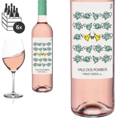 6er Karton 2021 Vinho Verde Rosado Vale Dos Pombos Von Quinta Da Lixa - Roséwein