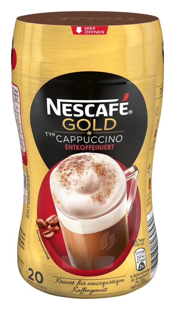 Nescafé® Nescafé Gold Typ Cappuccino Entkoffeiniert | 250g Dose 6 Nescafé® Nescafé Gold Typ Cappuccino Entkoffeiniert | 250g Dose – Bild 6