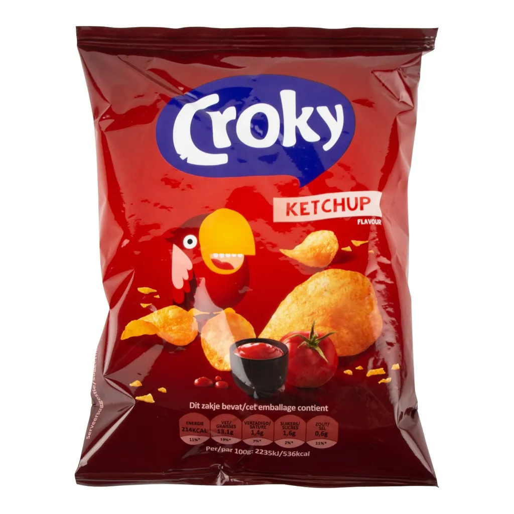 Croky Ketchup Chips Vegetarisch-vegan-glutenfrei-laktosefrei 20 Beutel X 40 Gramm 1 Croky Ketchup Chips Vegetarisch-vegan-glutenfrei-laktosefrei 20 Beutel X 40 Gramm