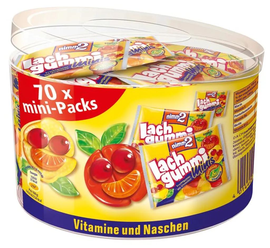 Storck Nimm 2 Lachgummi Minis Fruchtgummi Mini-Beutel 70 Stück 1 Storck Nimm 2 Lachgummi Minis Fruchtgummi Mini-Beutel 70 Stück