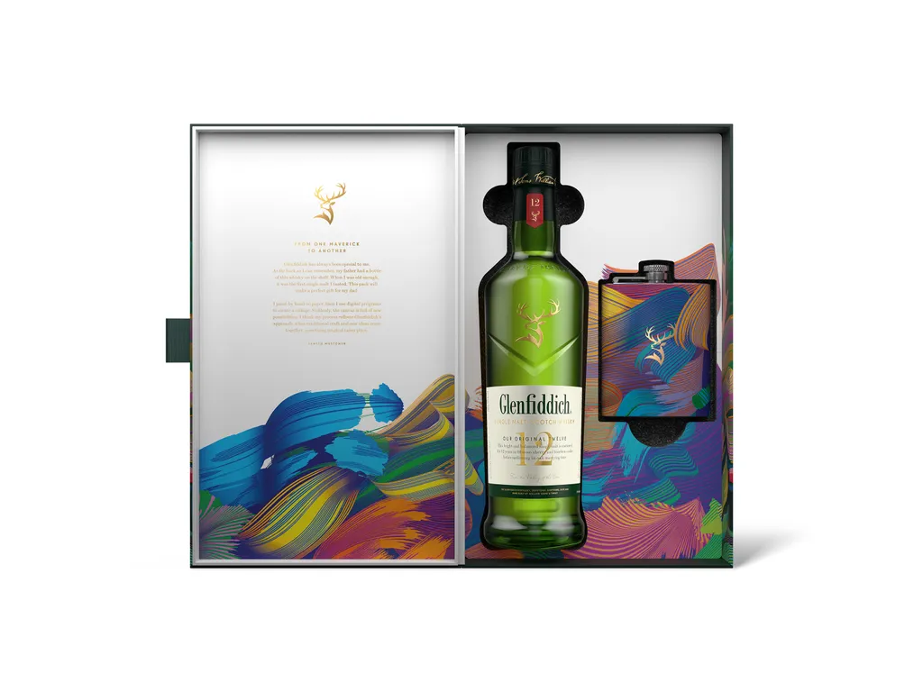 Glenfiddich 12 Jahre Mit Flachmann Single Malt Scotch Whisky 0,7l, Alc. 40 Vol.-% 2 Glenfiddich 12 Jahre Mit Flachmann Single Malt Scotch Whisky 0,7l, Alc. 40 Vol.-% – Bild 2