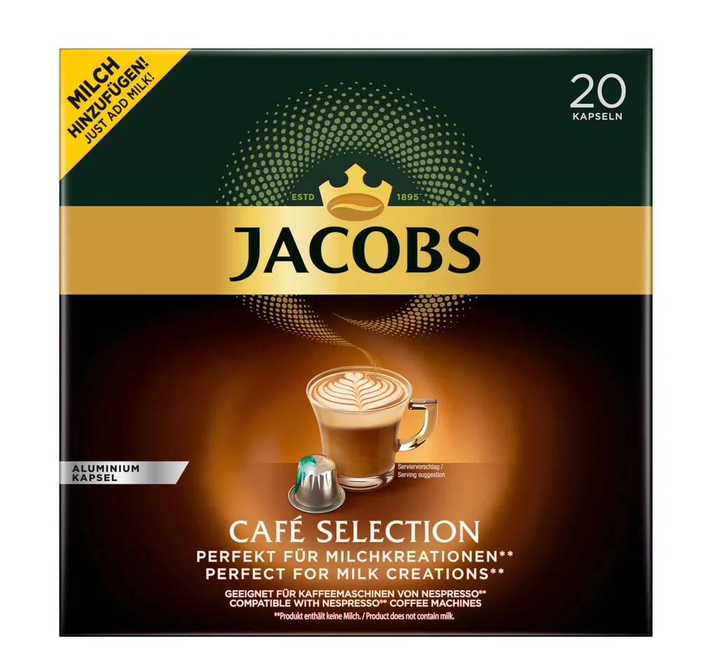 JACOBS Kapseln Café Selection 10 X 20 Nespresso®* Kompatible Kaffeekapseln 2 JACOBS Kapseln Café Selection 10 X 20 Nespresso®* Kompatible Kaffeekapseln – Bild 2