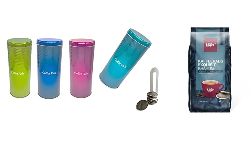 James Premium® FEINKOST KÄFER KAFFEEPADS EXQUISIT KRÄFTIG - 20 PAD Plus Kaffee-Paddosen Set + Plus 4 Padlifter NEU METALLIC MIT RILLEN Auch Besser Zum Greifen Keine Fingerabdrücke 1 James Premium® FEINKOST KÄFER KAFFEEPADS EXQUISIT KRÄFTIG - 20 PAD Plus Kaffee-Paddosen Set + Plus 4 Padlifter NEU METALLIC MIT RILLEN Auch Besser Zum Greifen Keine Fingerabdrücke