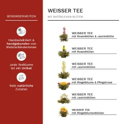 Creano Teeblumen Geschenkset In Teekiste Aus Holz, 12 Erblühtee In 6 Sorten Weißtee, Geschenk Für Frauen, Mutter, Teeliebhaber -Essen Verkäufe f760ed2d31252ff024e4507b1cb7f702 2