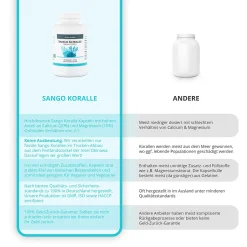 Sango Meereskoralle Von EXVital, 180 Vegane Kapseln. 3300 Mg Pro Tag. Natürliche Quelle Für Kalzium Und Magnesium. Im Verhältnis Von 2:1. Hochdosiert Und Hergestellt In Deutschland -Essen Verkäufe f954fab8c8b1de0141f79e92c0844c3f