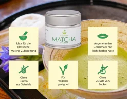 Tea & Home E.U. Tea4chill Matcha Tee 30g. Original Grüntee-Pulver Aus Japan (Präfektur Aichi). Verpackt In Hochwertiger Aromaschutzdose -Essen Verkäufe fa91f9821f327d0c68c2191a7a49d16b