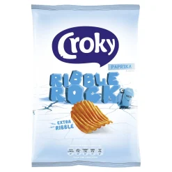Croky Crazy Ribble Chips Paprika, Vegetarisch-vegan-glutenfrei-laktosefrei 9 Beutel X 130 Gramm -Essen Verkäufe fba49b5db0560cfd426c77559c7868c1